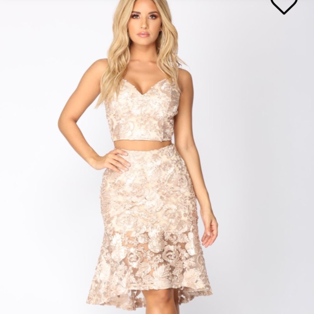 Two piece lace dress
